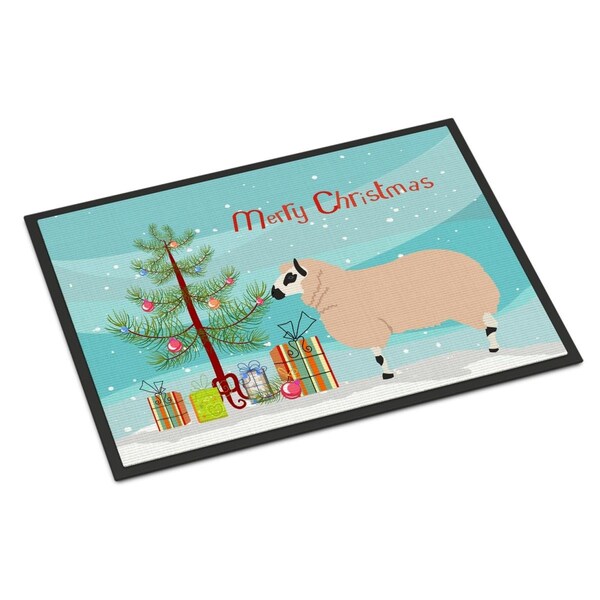 Carolines Treasures Kerry Hill Sheep Christmas Indoor or Outdoor Mat - 24 x 36 in. BB9346JMAT - main